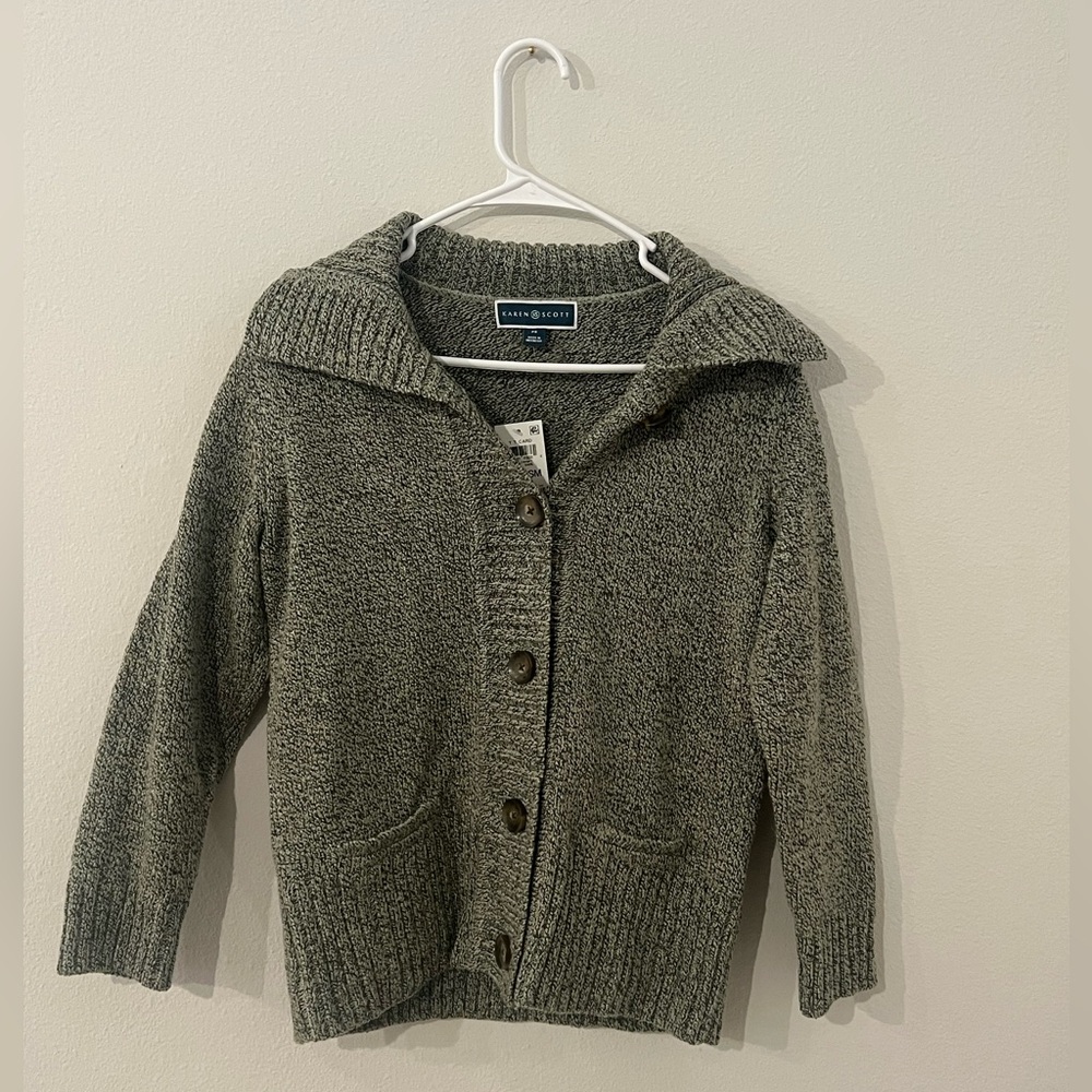 Karen Scott Green Women's Cardigan